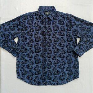 BEVERLY HILLS POLO CLUB Men's Long-Sleeved Button-Up Shirt. Plus Size 3XLB